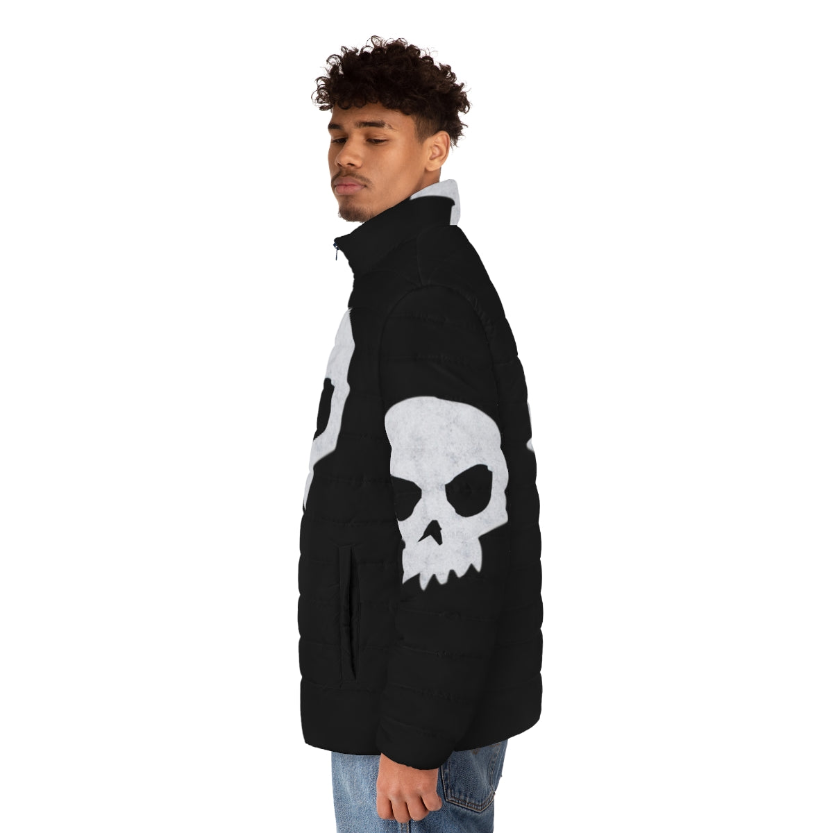 Sid's Puffer Jacket - Toy Story inspired winter outerwear with skull and punk design - men side left