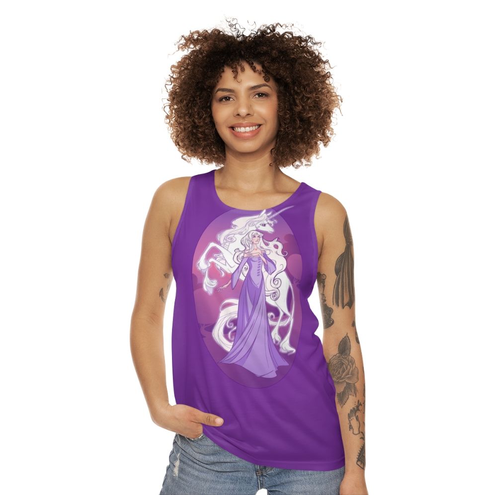 "The Last Unicorn" Unisex Tank Top Featuring Lady Amalthea - women