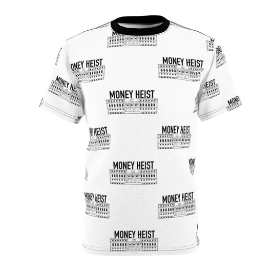 Stylish La Casa de Papel inspired t-shirt featuring characters and imagery from the hit Netflix show Money Heist.