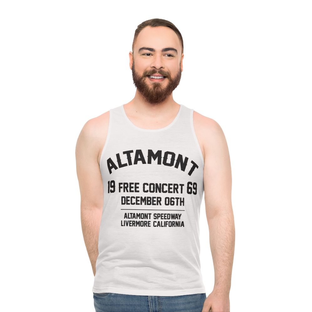 1969 music festival musicians gifts unisex tank top - men