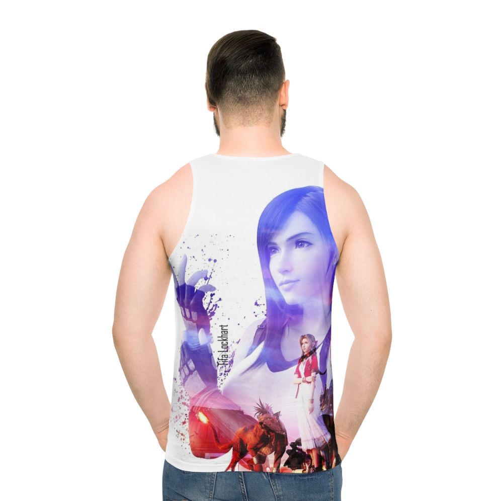 Tifa Lockhart Final Fantasy VII Unisex Anime Tank Top - men back