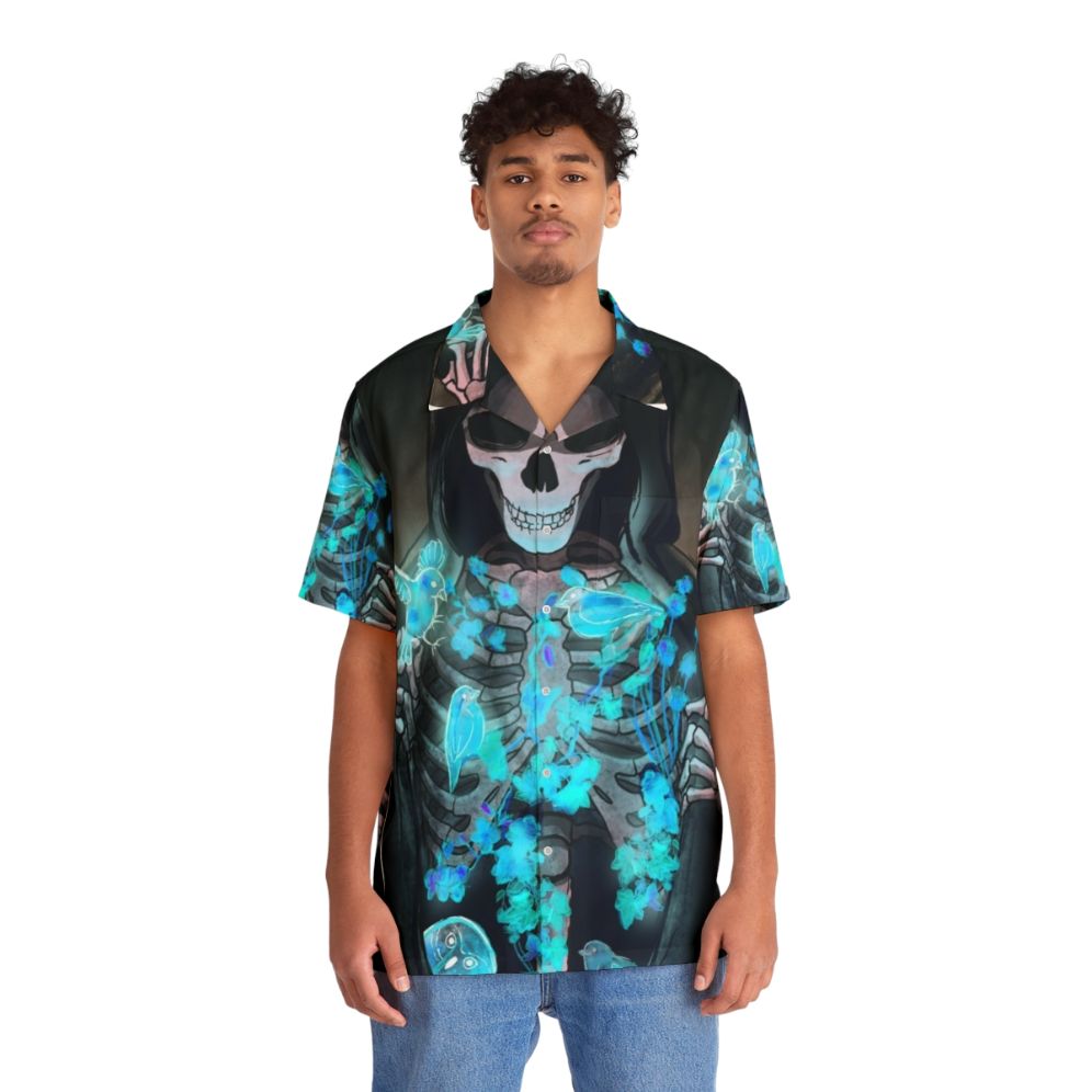 Dark souls Hawaiian shirt with reaper, spirits and skeleton design - People Front