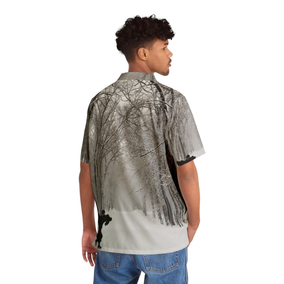 Black Crow Hawaiian Shirt with Nature-Inspired Retro Design - People Back