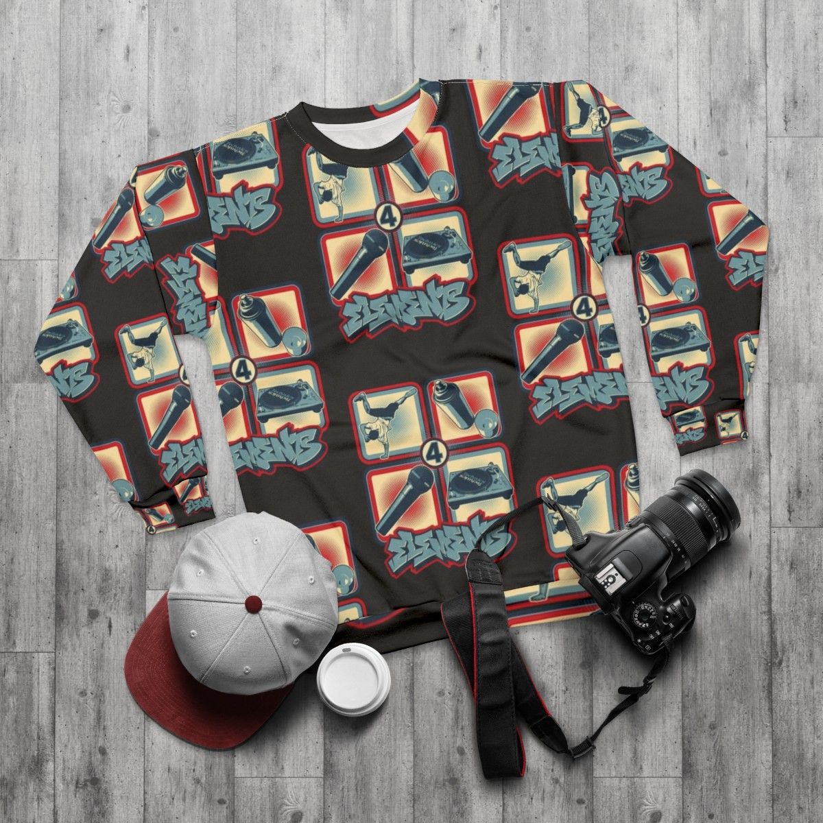 4 Elements of Hip Hop Sweatshirt - flat lay