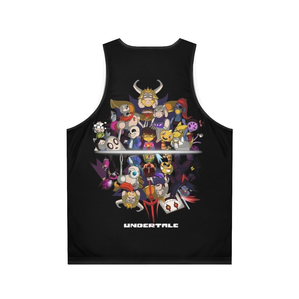 Unisex tank top with Undertale's Sans design - Back