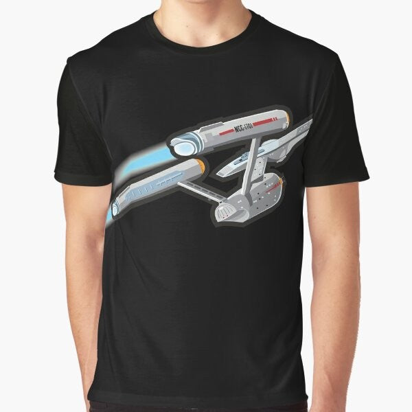 Star Trek: Enterprise Classic Graphic T-Shirt featuring the Enterprise ship from the original series