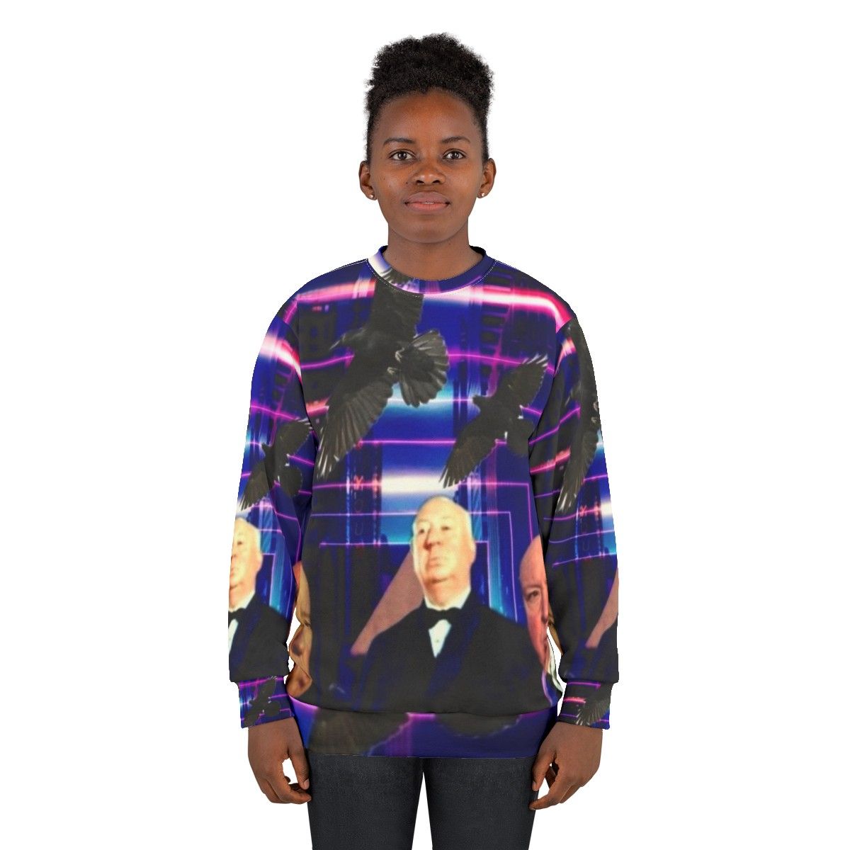 Alfred Hitchcock Fan Art Sweatshirt - women