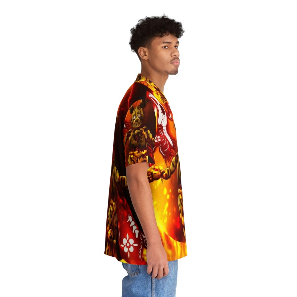 Vibrant Hawaiian Shirt featuring Springtrap from Five Nights at Freddy's in the Year of the Rabbit design - People Pight