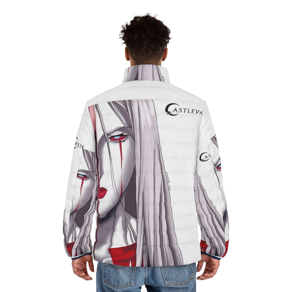 Castlevania Netflix Camilla Puffer Jacket - Anime Inspired Gaming Merchandise with Camilla Character - men back