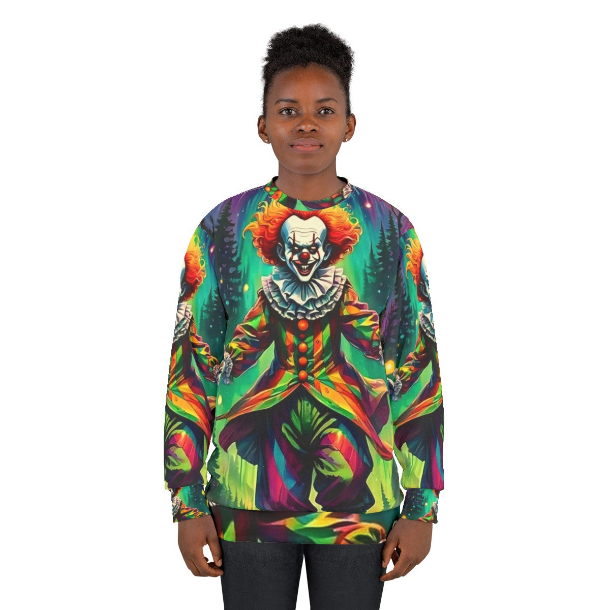 Spooky clown Halloween sweatshirt - women