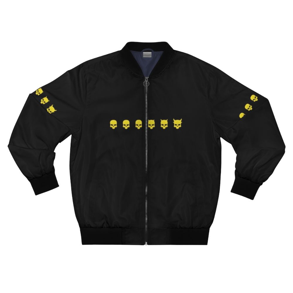 Payday 2 Bomber Jacket featuring the iconic difficulty skulls from the video game