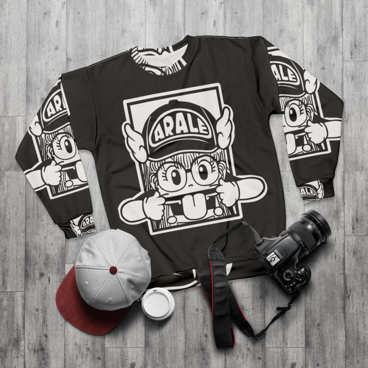 Arale Dr. Slump Anime Sweatshirt - flat lay