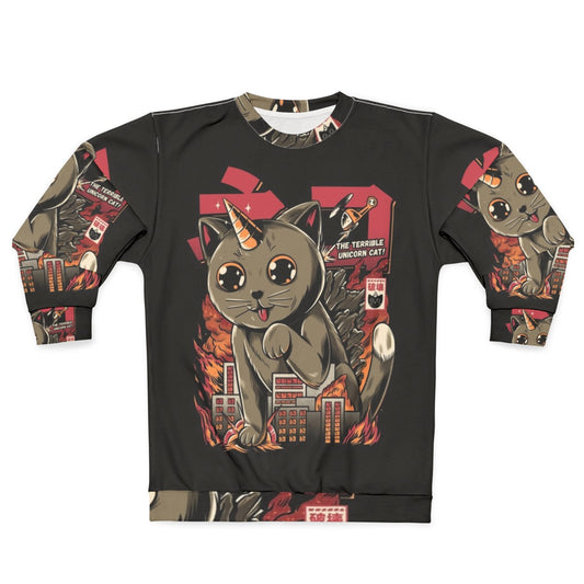 Catzilla Sweatshirt 2 - Cute cat monster design