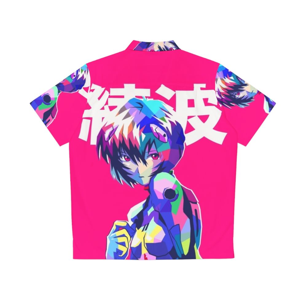 Rei Ayanami Inspired Hawaiian Shirt - Back