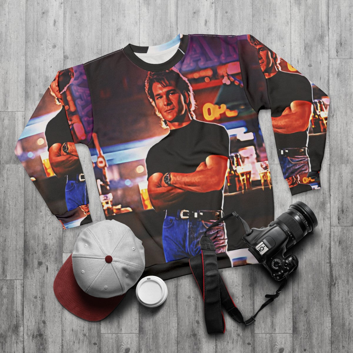 Patrick Swayze Roadhouse Sweatshirt - flat lay