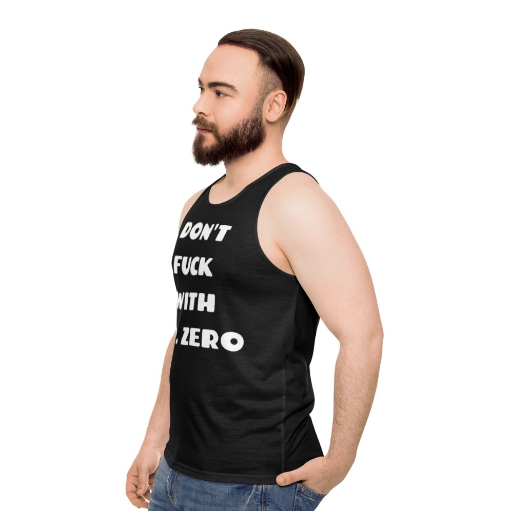 Unisex tank top featuring 1980s movie quotes - men side