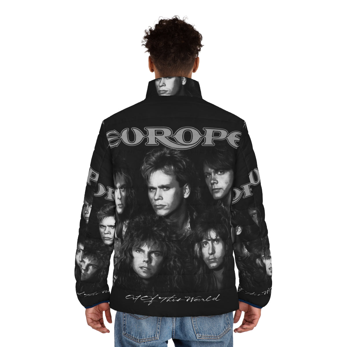 Nineeb Europe Band "War Of Kings" Puffer Jacket for Heavy Metal Concerts and Tours - men back