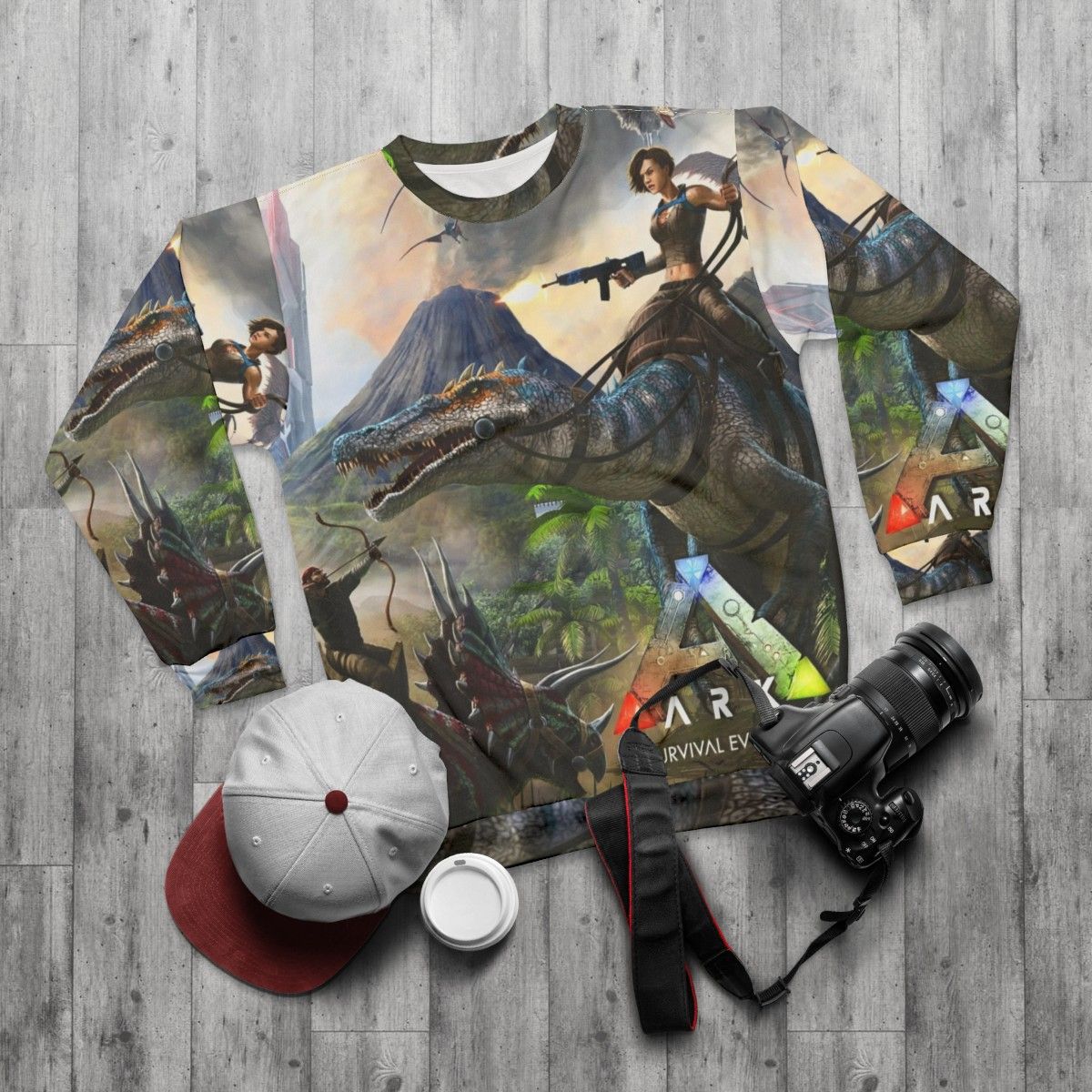 Ark Survival Evolved Gaming Sweatshirt - flat lay