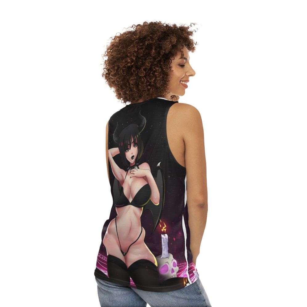 Unisex succubus girl anime tank top - women back