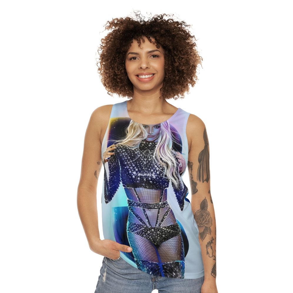 Unisex tank top with holiday inspired design - women