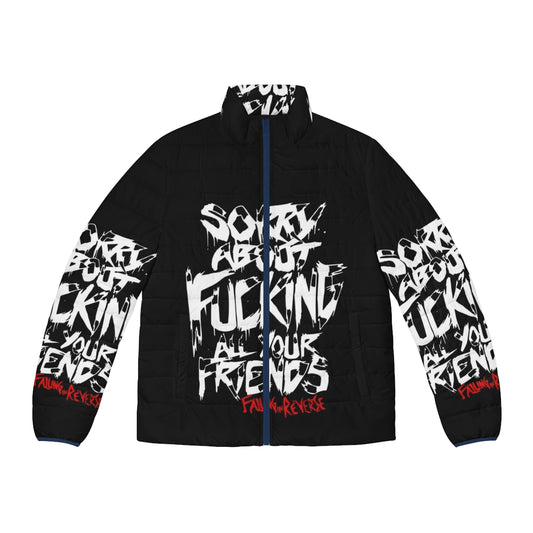 Graphic puffer jacket with Dave Matthews Band inspired design