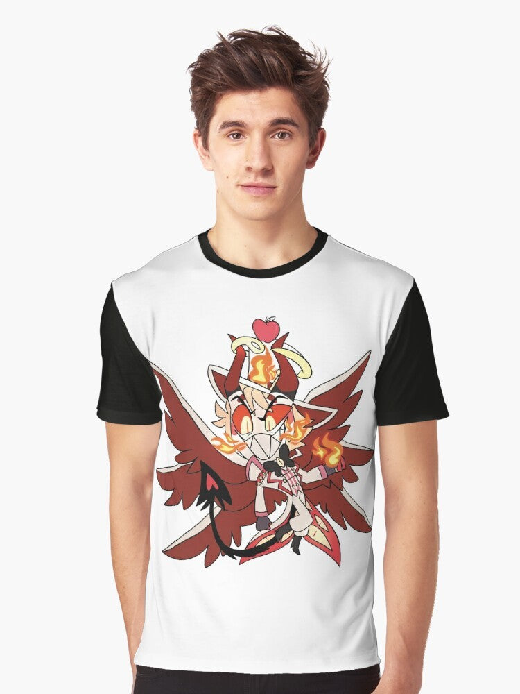 Lucifer Hazbin Hotel Graphic T-Shirt featuring the Vivziepop animated series characters - Men