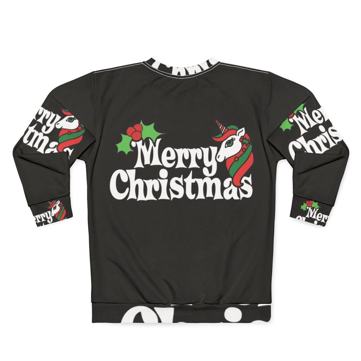 Merry Christmas Unicorn Sweatshirt - Back