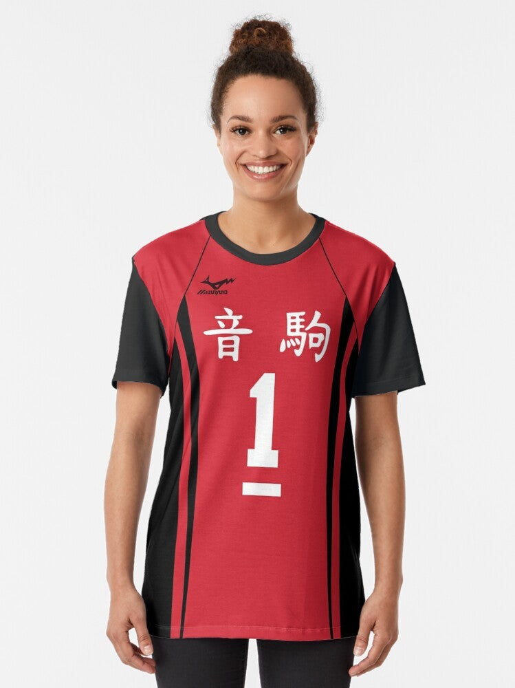 Kuroo Tetsurou Nekoma High School Volleyball Jersey Graphic T-Shirt - Women