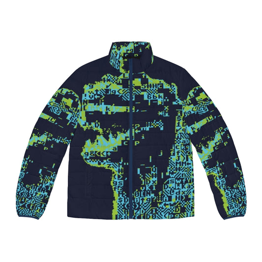 Giant Lizard Ascii Puffer Jacket featuring Godzilla-inspired design