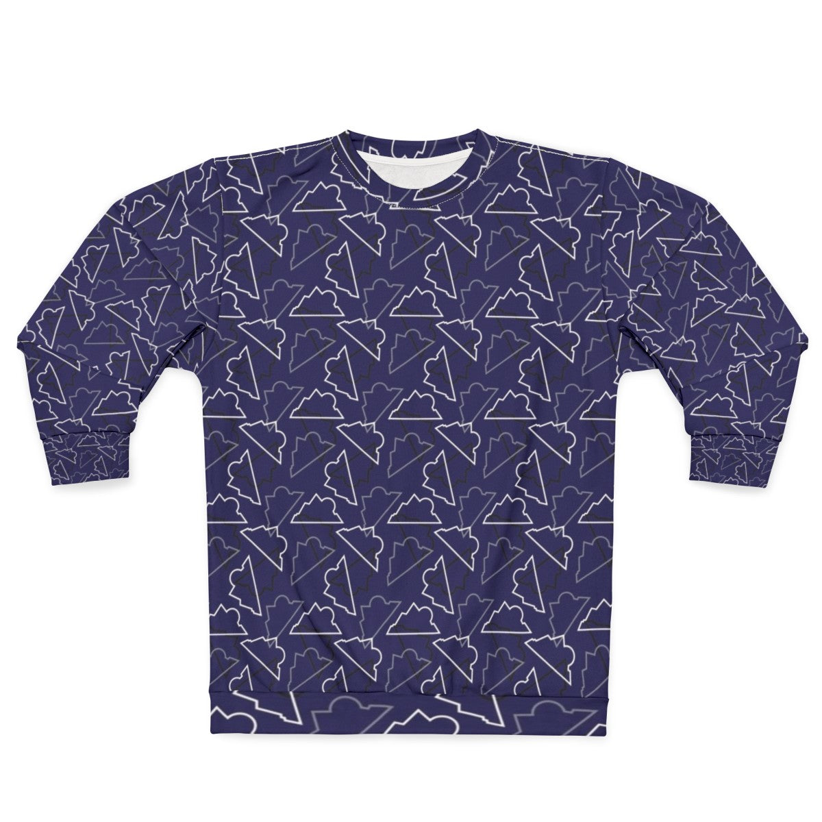 Colorado Rockies Pattern Purple Background Sweatshirt