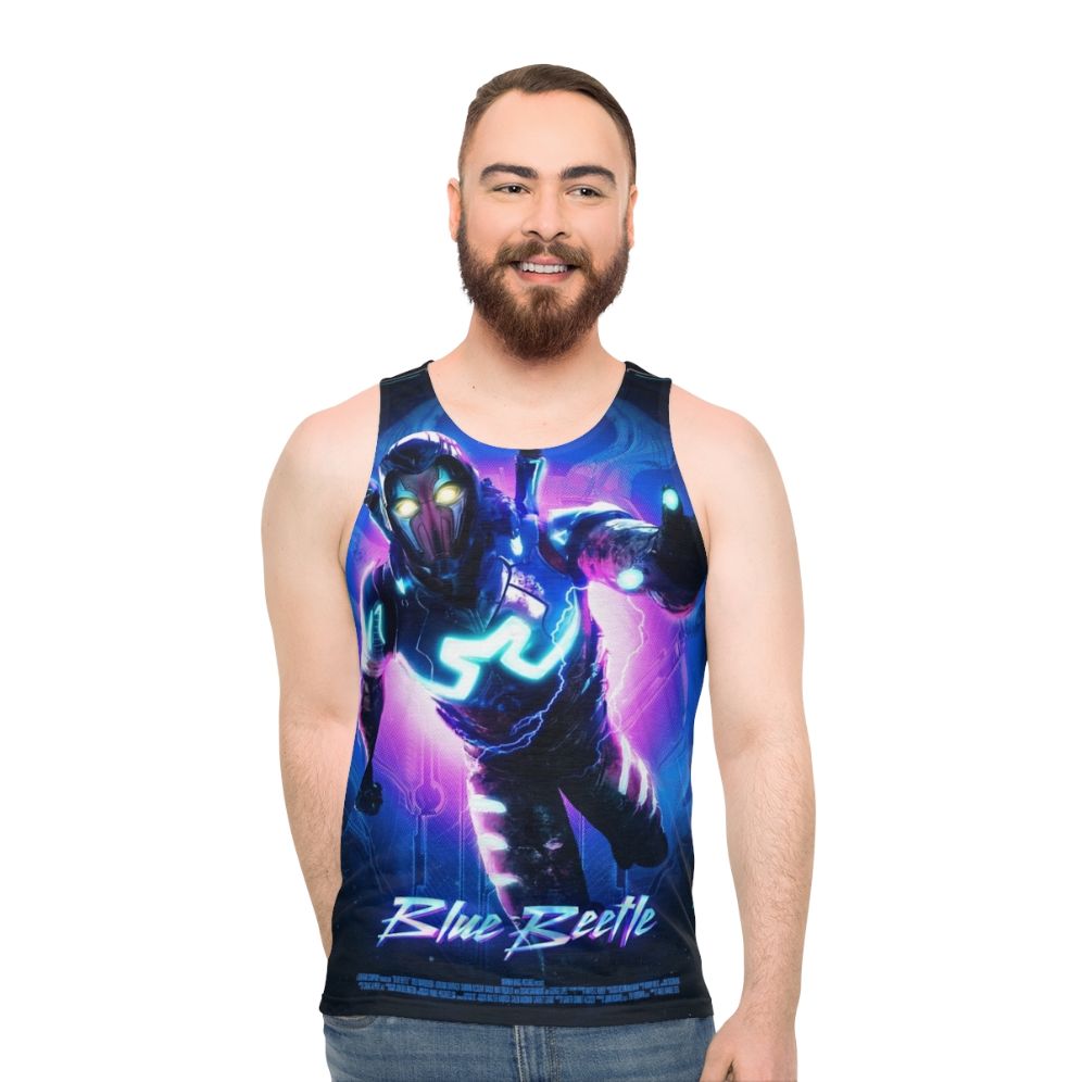 Blue Beetle Unisex Comic Book Superhero Tank Top - men