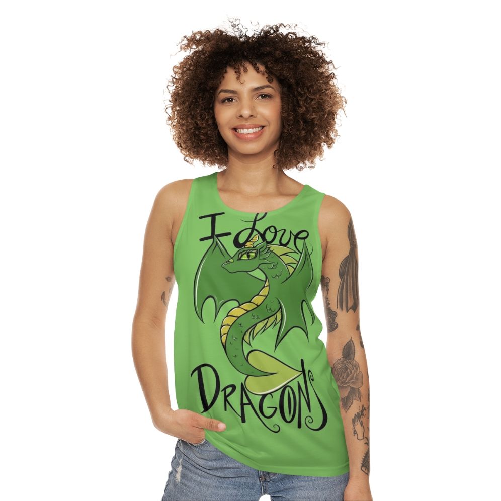 Unisex I Love Dragons Tank Top - women