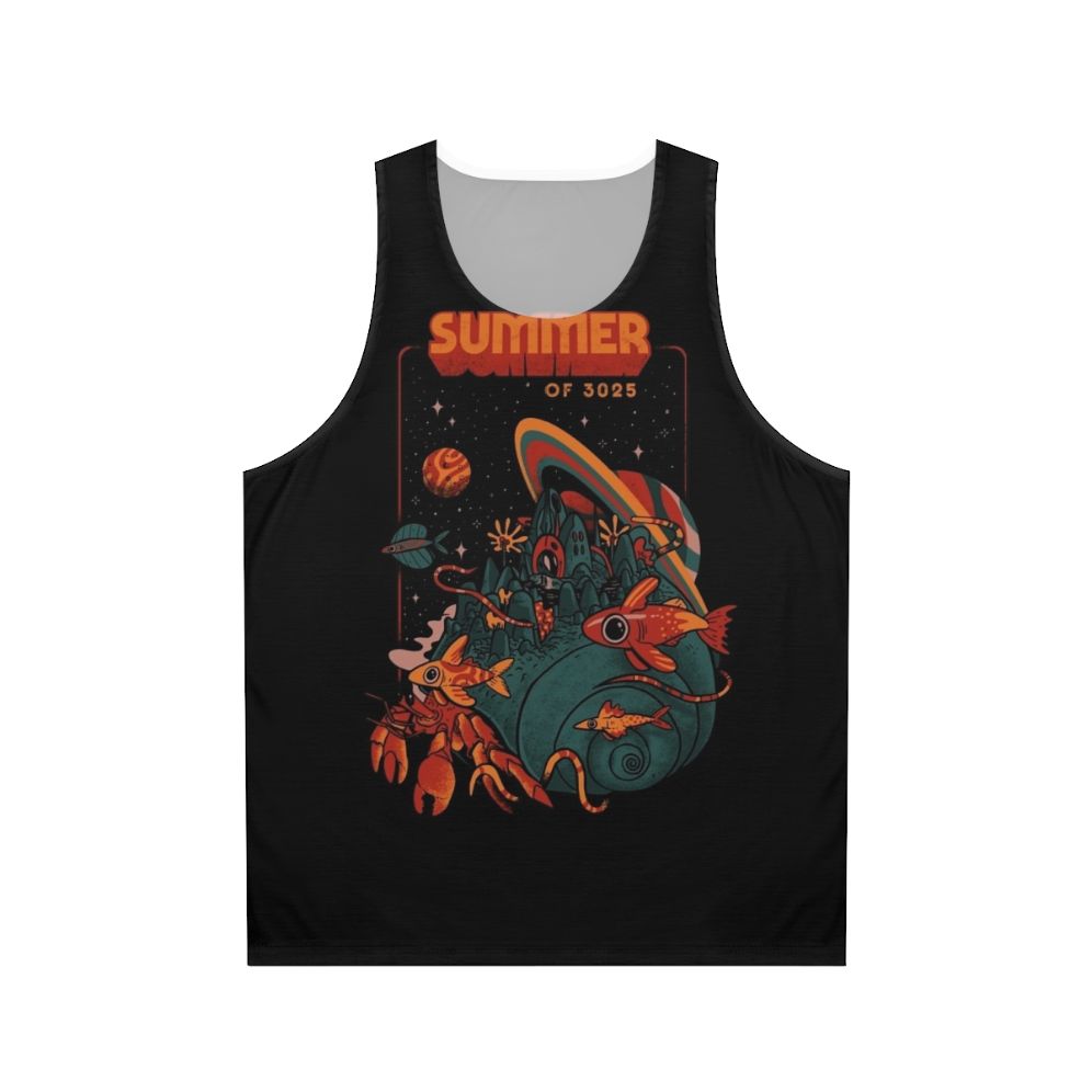 Retro and vintage-inspired cosmic unisex tank top