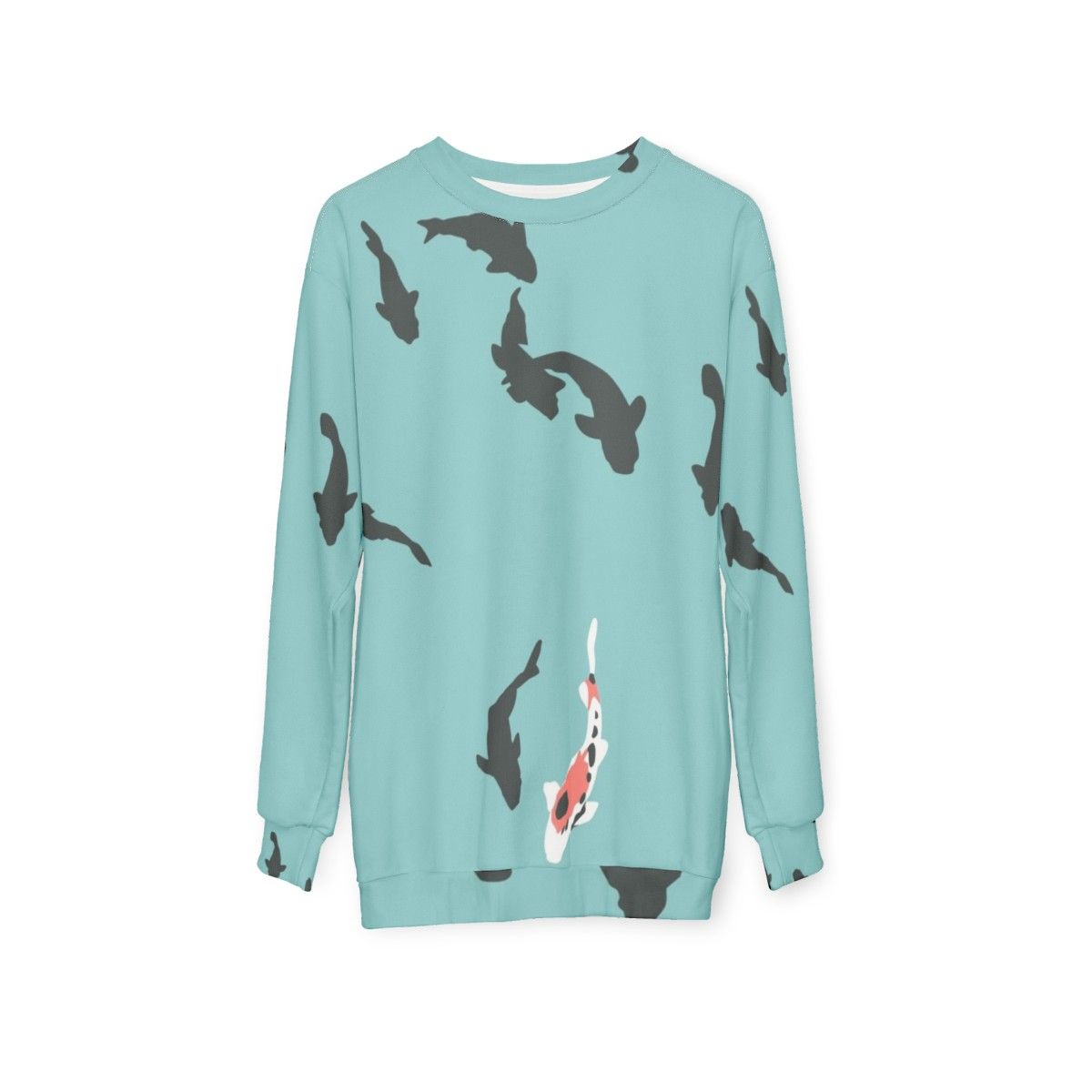 A Silent Voice Koi Fish Sweatshirt with Minimal Anime & Manga Design - hanging