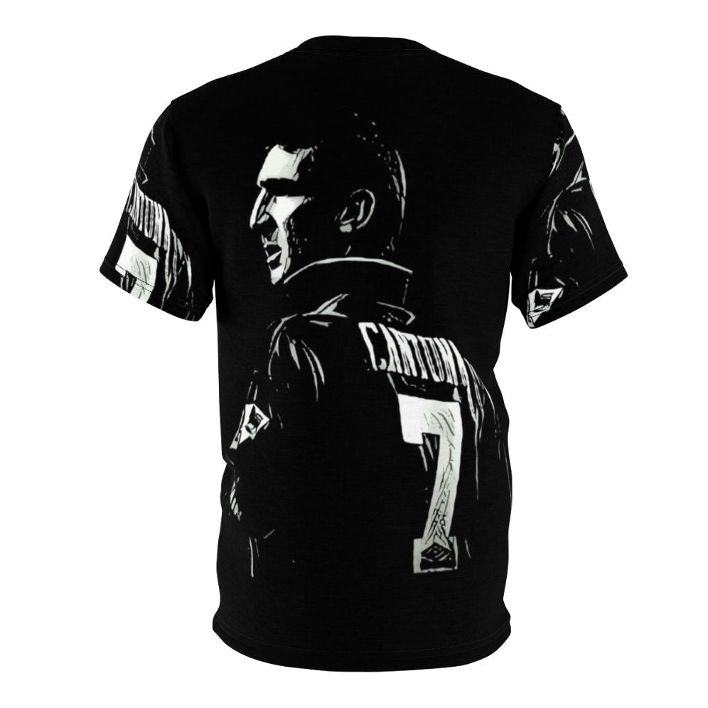 Eric Cantona inspired t-shirt featuring the iconic Manchester United player - Back