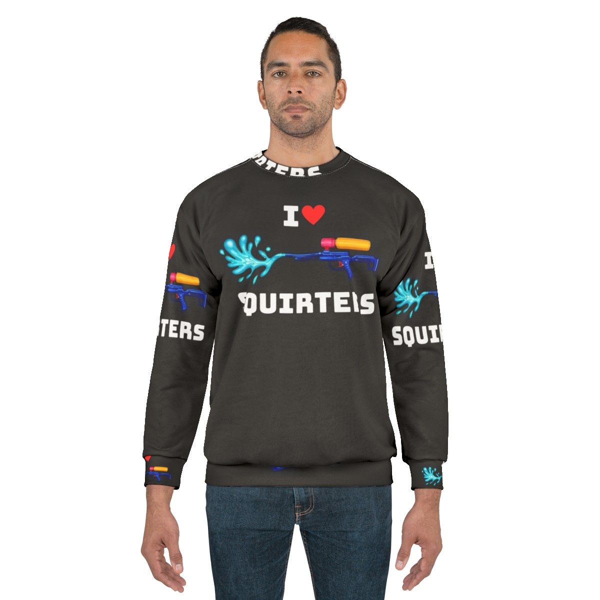 I Love Squirters Sweatshirt with Cute Squirrel Graphic - men