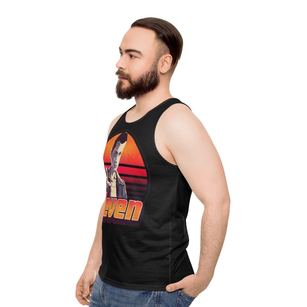 Stranger Things Eleven Unisex Retro Tank Top - men side