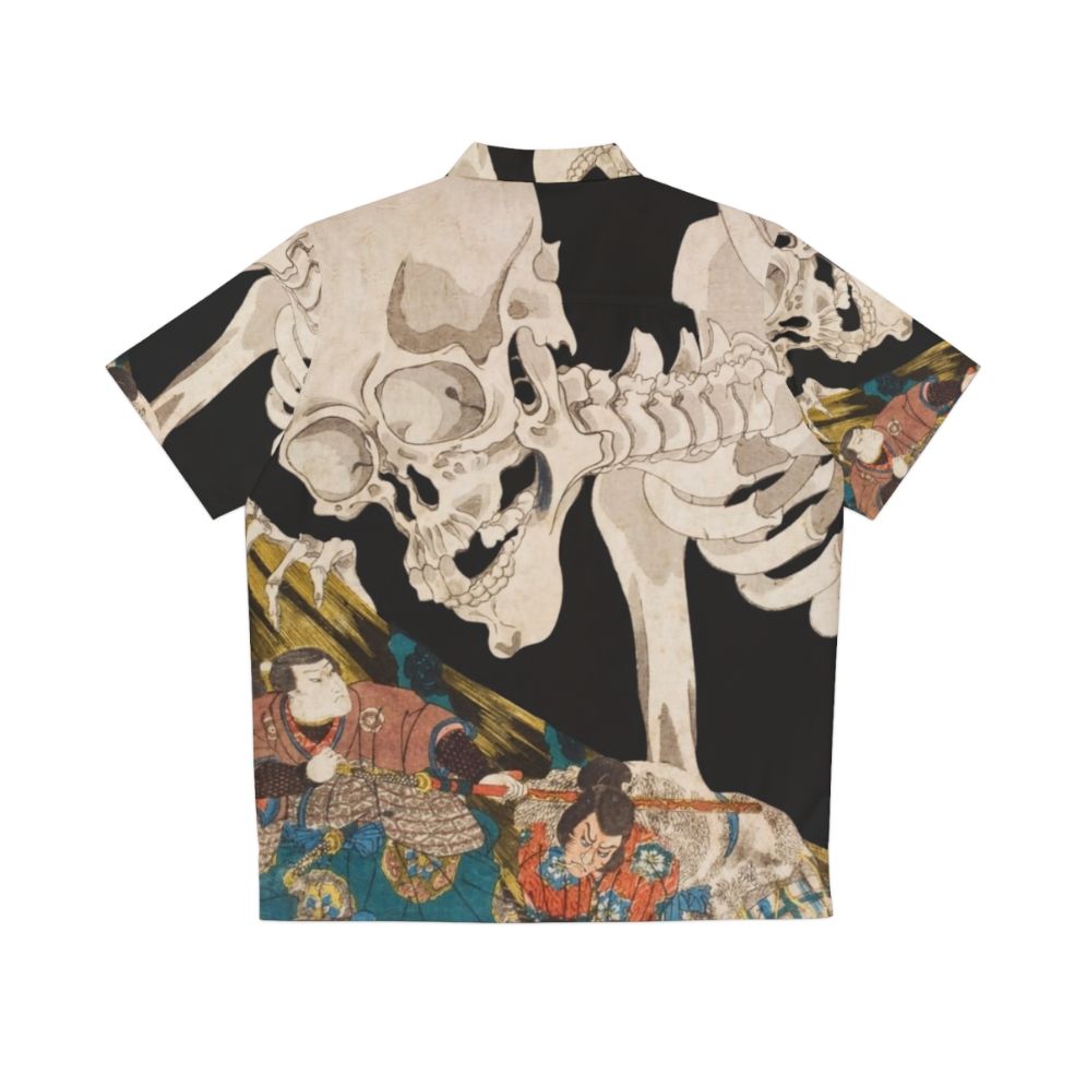 Skeleton ghost ukiyo-e woodblock print Hawaiian shirt - Back