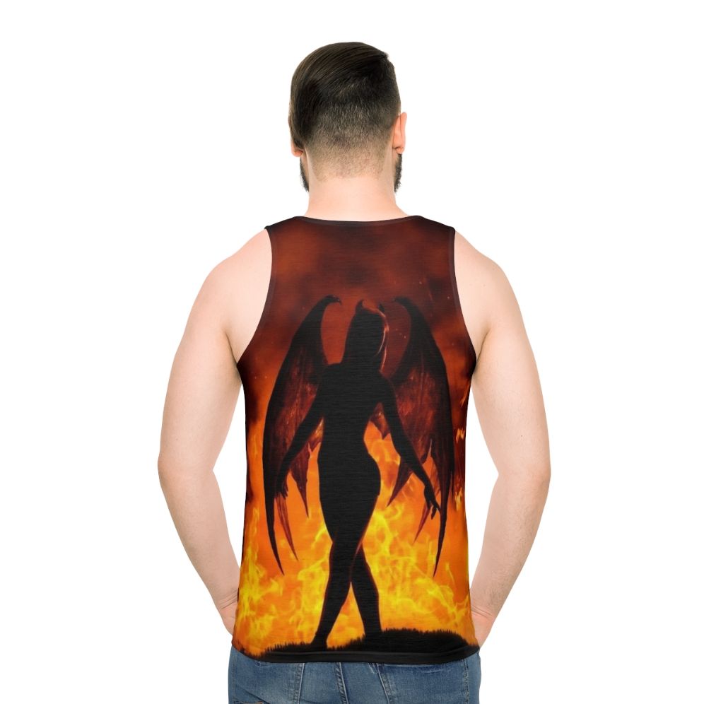 Devil Girl Unisex Tank Top - men back