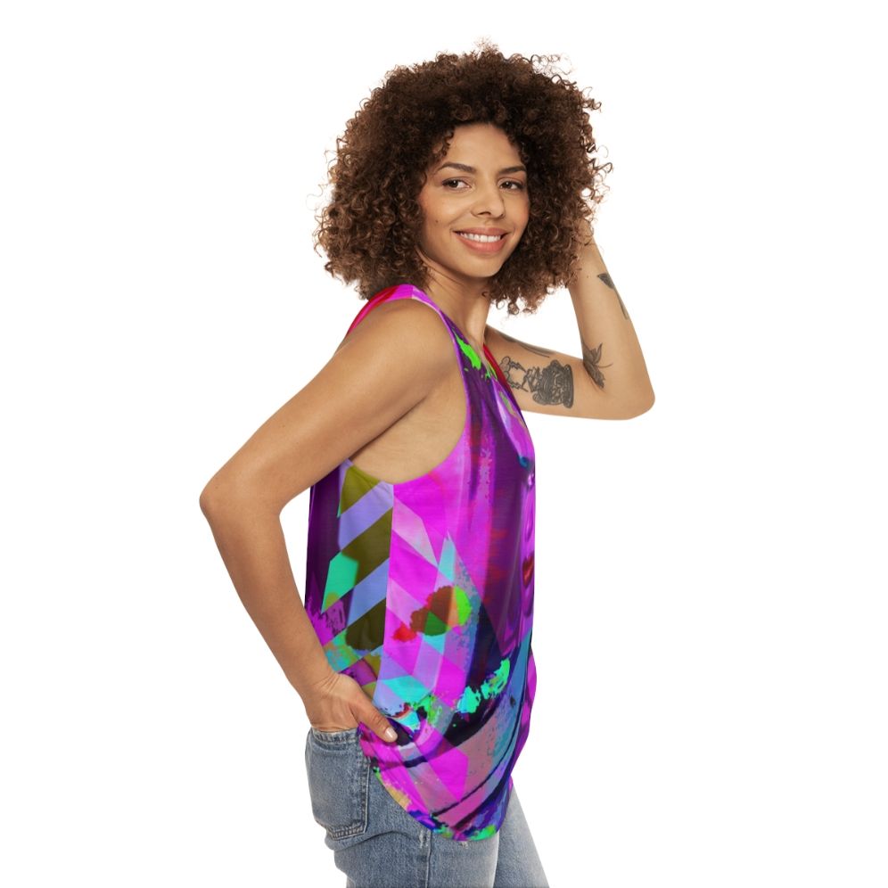 Unisex Grace Jones inspired LGBTQ pride tank top - women side