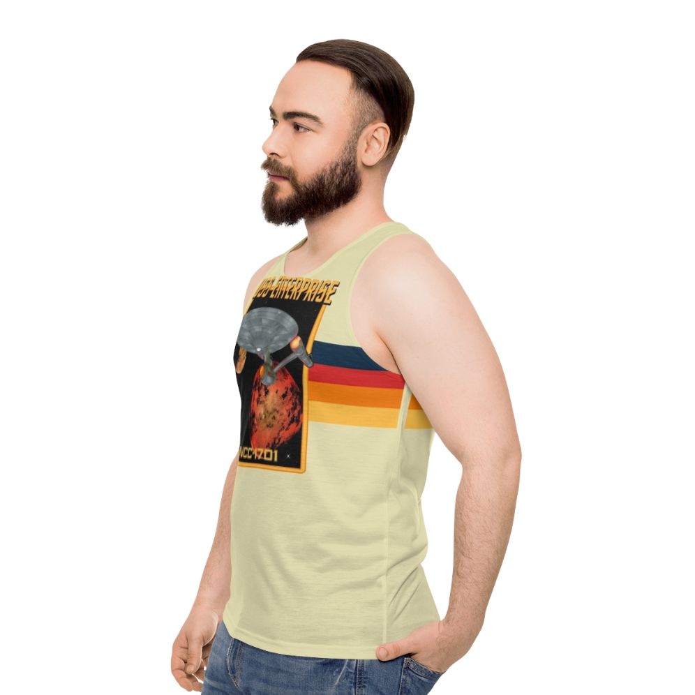 USS Enterprise NCC-1701 Retro Sci-Fi Unisex Tank Top - men side