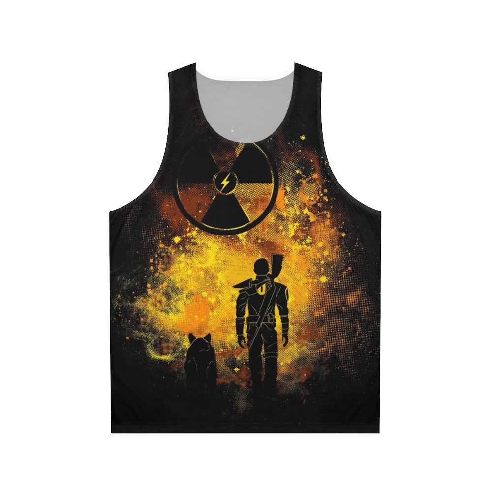 Fallout-inspired wasteland art unisex tank top