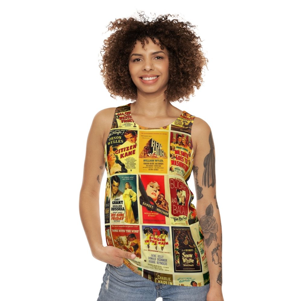 Vintage Classic Hollywood Movie Posters Unisex Tank Top - women