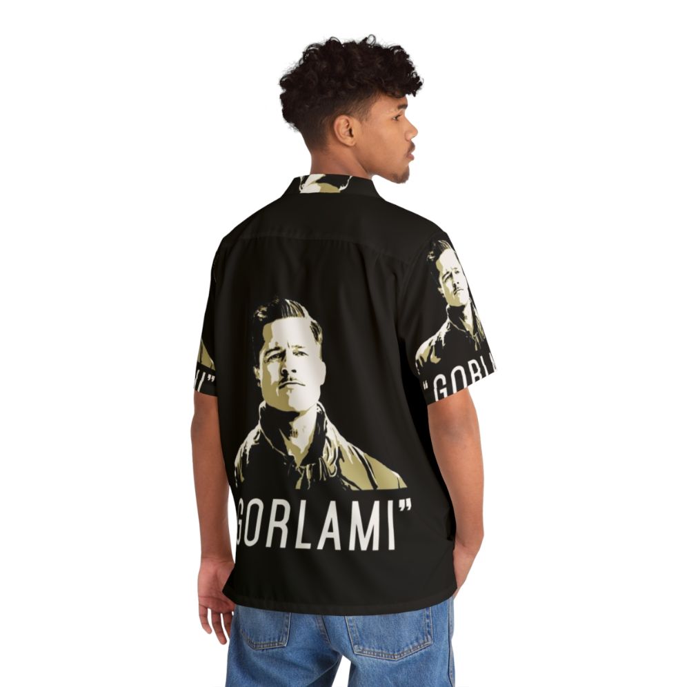 Gorlami Hawaiian Shirt featuring Brad Pitt's character from Inglorious Basterds - People Back