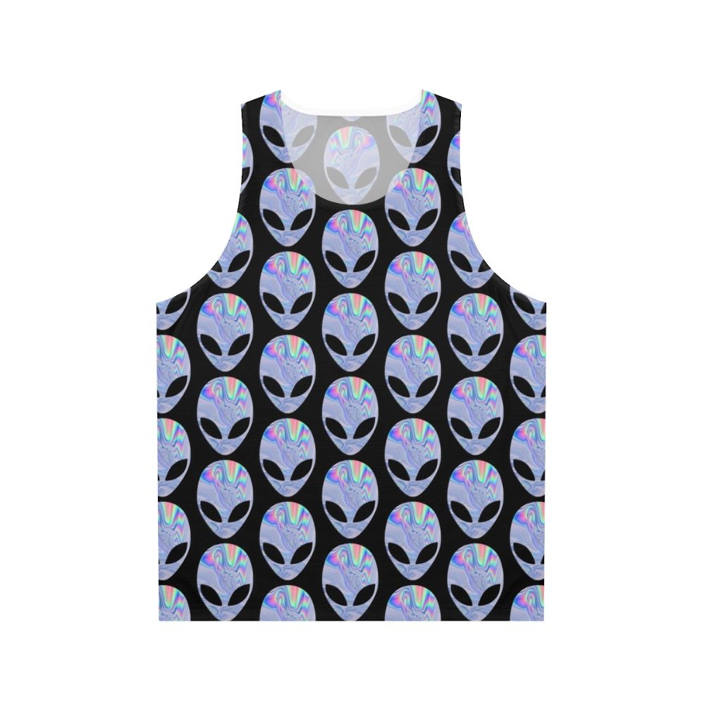 Holographic alien unisex tank top