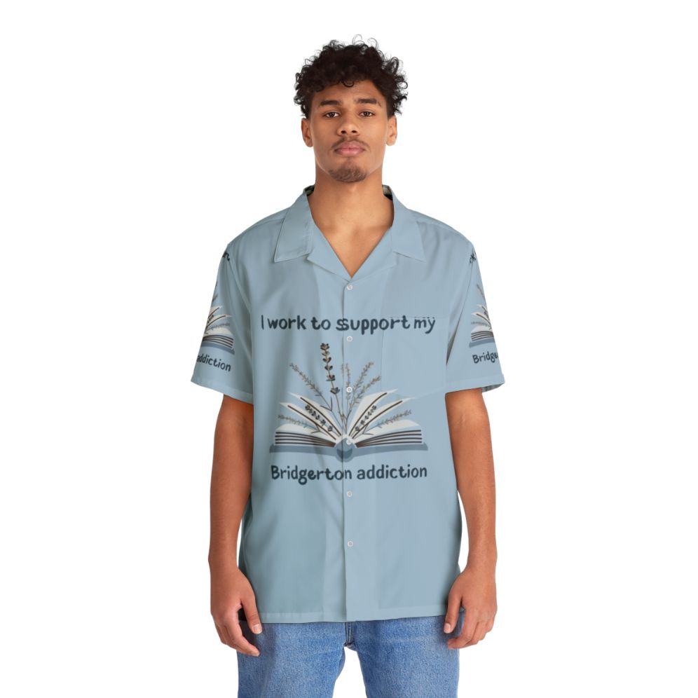 "Bridgerton Netflix TV Show Tropical Floral Hawaiian Shirt" - People Front