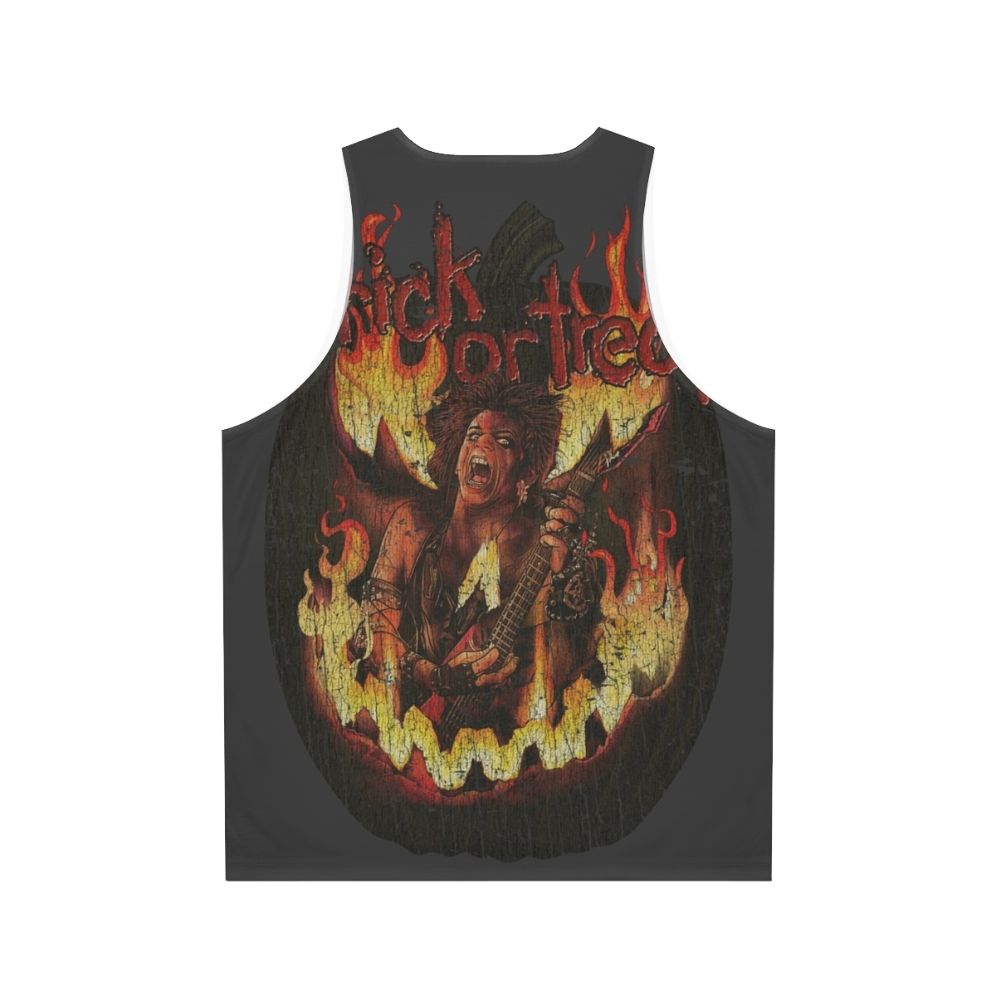 Heavy metal tank top with horror movie and 80s design - Back