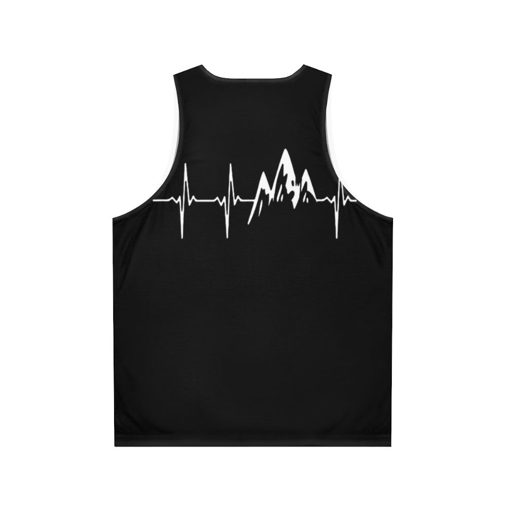 Mountain Heartbeat Unisex Adventure Tank Top - Back