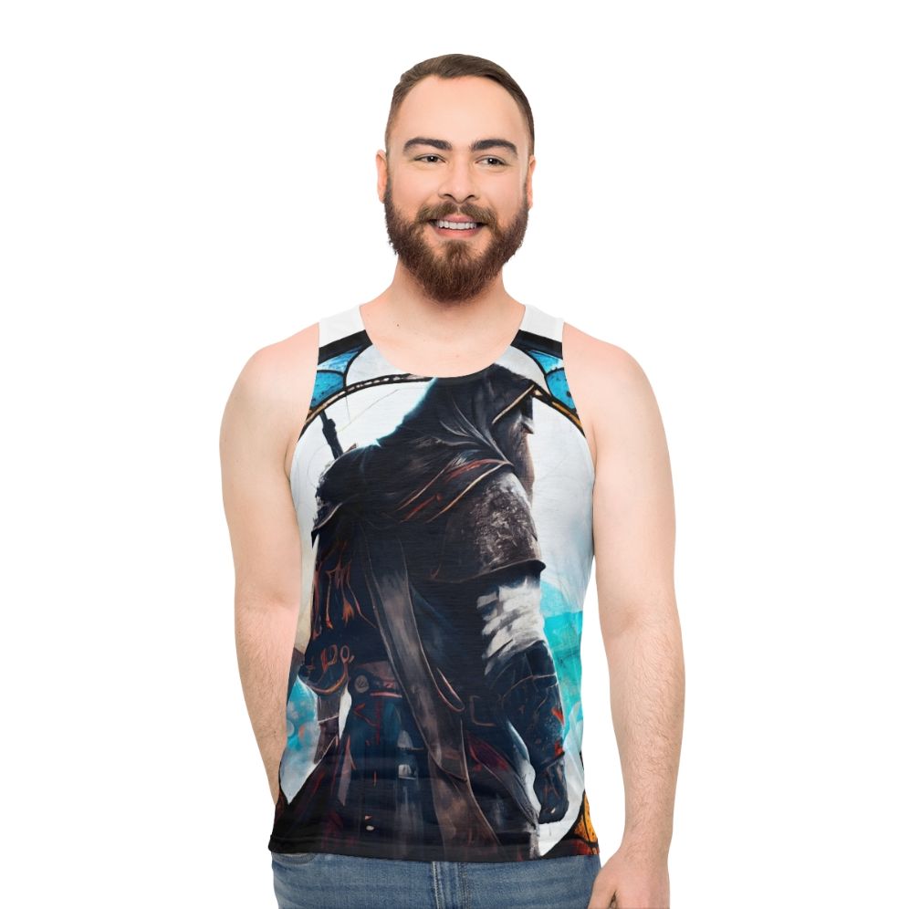 Assassin's Creed Stained Glass Unisex Tank Top - men