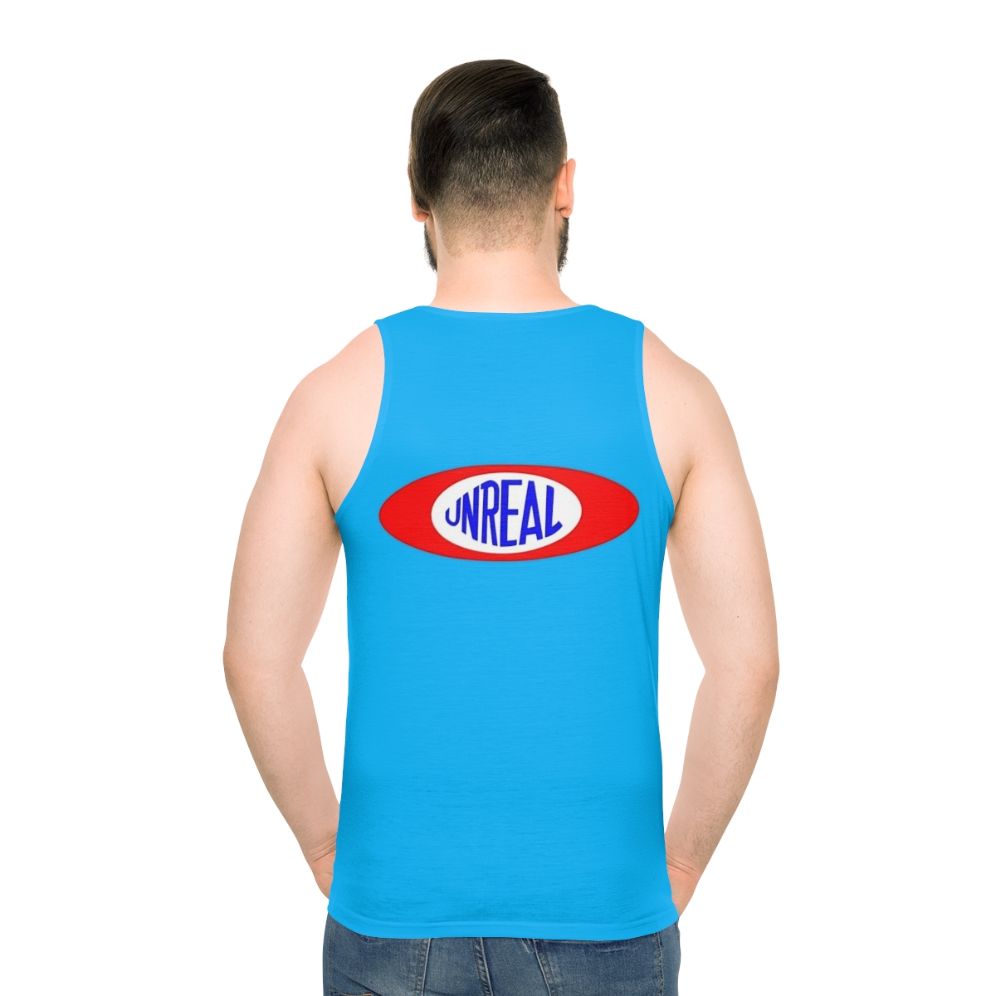 Retro-style "Game On" unisex tank top - men back